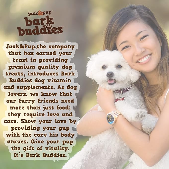 Jack&Pup Probiotic Chews for Dogs - Dog Probiotic Chews Small and Medium - Pro-Digest Bark Buddies (Up to 40 lbs) Puppy Probiotic Dog Chews, Pet Probiotics for Dogs - Probiotics for Puppies (60ct)