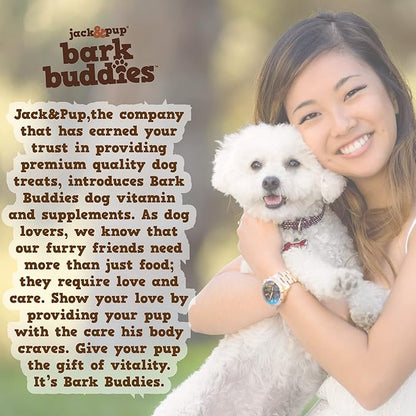 Jack&Pup Probiotic Chews for Dogs - Dog Probiotic Chews Small and Medium - Pro-Digest Bark Buddies (Up to 40 lbs) Puppy Probiotic Dog Chews, Pet Probiotics for Dogs - Probiotics for Puppies (60ct)