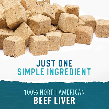 Caledon Farms Freeze Dried Beef Liver Bites Dog Treats, 150 Grams/5.3OZ