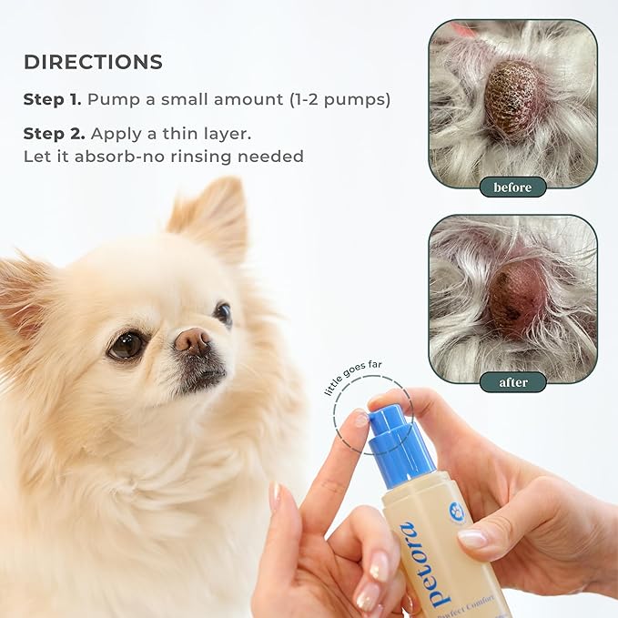petora] PAWFECT Comfort Soothing Jelly Serum for Dogs & Cats | Fast Relief for Dry, Cracked Paws, Hot Spots & Itchy Skin | Certified KAPQA Animal Safety & Efficacy | Pump Dispenser Mess-Free