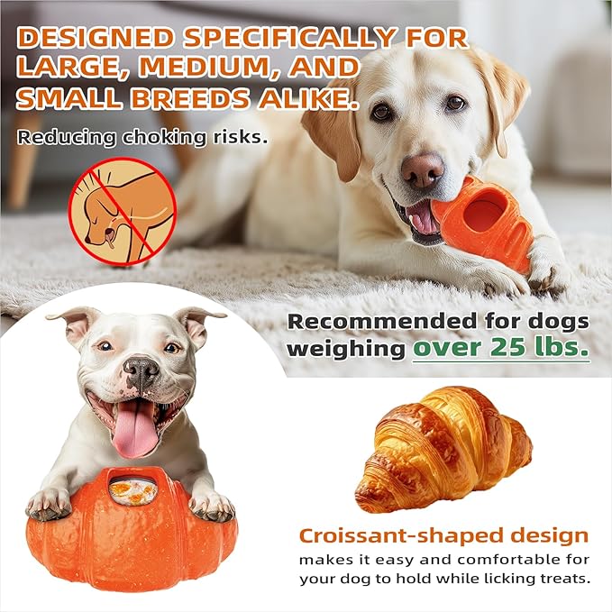2 Pack Interactive Dog Toys for Aggressive Chewers, Indestructible Dog Toy to Keep Them Busy, Durable Dog Chew Toys for Large & Medium Breeds, Frozen Enrichment Treat Holder for Anxiety Relief