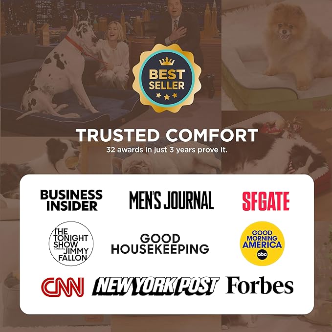 Bedsure Self Warming Orthopedic Dog Bed Medium Size Dogs - Washable Medium Dog Bed Waterproof, Comfort Pet Couch with Removable Cover, Pets Sofa with Nonskid Bottom, Grey, Non-Electric