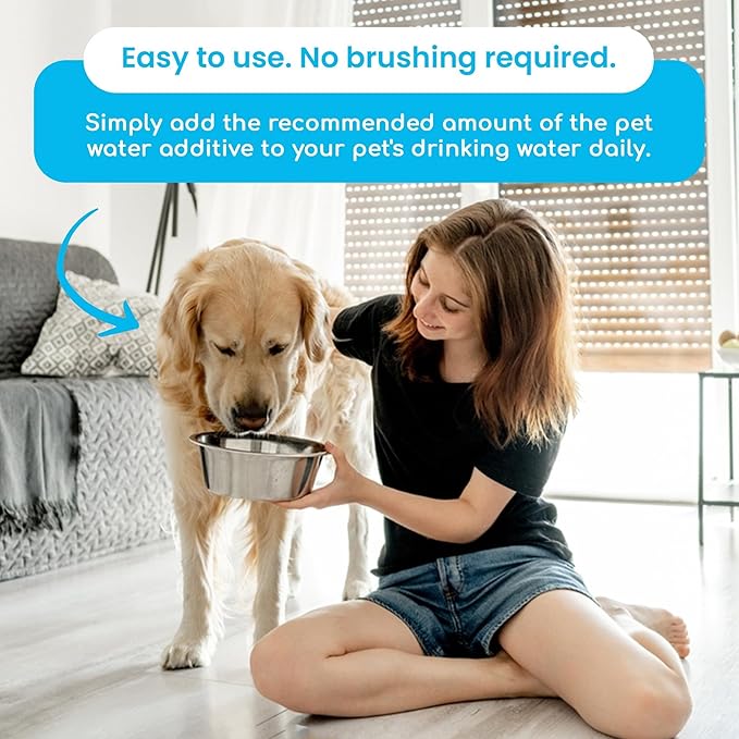 Infinite Health Labs Oxydent Premium Pet Dental Care Solution - Pet Water Additive & Mouthwash for Teeth Cleaning - Eliminate Bad Dog & Cat Bad Breath - Dog Dental Rinse - Fights Tartar & Plaque