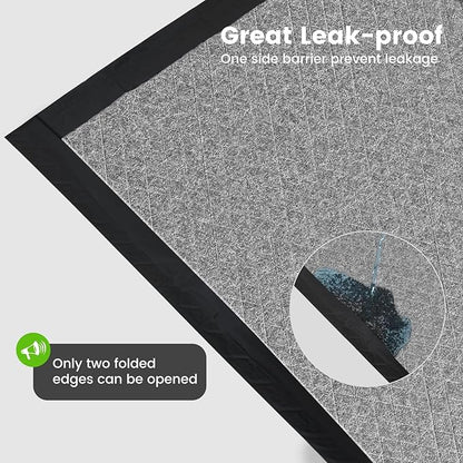 Charcoal Puppy Pads 28x34 Inches Extra Large Dog Pee Pads Odor-Control & Leak-Proof Disposable Pet Training Black New Edge-Wrapping Thicken Potty Pad for Dogs, Cats, Rabbits (30 Pieces)