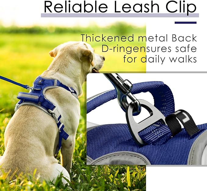 ThinkPet No Pull Harness Breathable Sport Vest with Handle-Dog Harnesses Reflective Adjustable for Medium Large Dogs