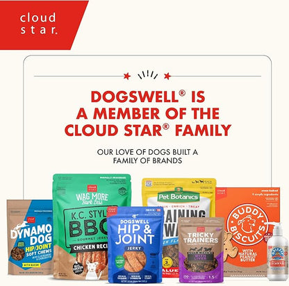 Dogswell Jerky Hip and Joint Dog Treats Grain Free Made in USA Only, Glucosamine and Chondroitin, 12 oz Chicken