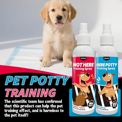 Mesboizy Dog Pee Spray Set, Includes Here Potty & Not Here Training Spray, Puppy Pee Spray, Helps Dogs Develop Proper Potty Habitss (5.75 fl oz Each)