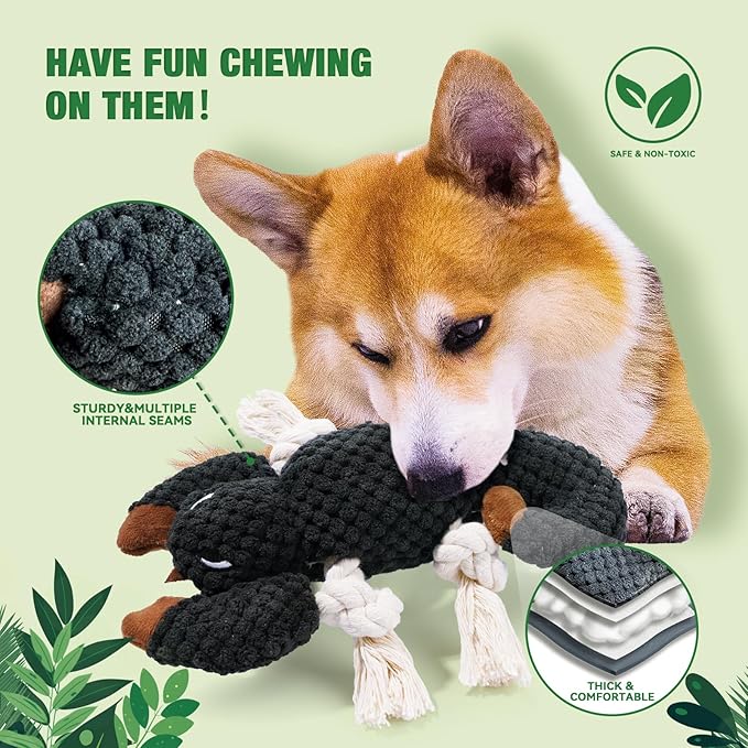 LEGEND SANDY Squeaky Plush Dog Toy Pack for Puppy, Small Stuffed Puppy Chew Toys 12 Dog Toys Bulk with Squeakers, Cute Soft Pet Toy for Small Medium Size Dogs (5 Pack)