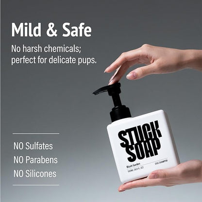 STUCK SOAP Vegan Dog Shampoo Premium K-Beauty Inspired Gentle Dog Shampoo for Sensitive Skin with Green Tea, Camellia Oil & Centella Asiatica, Elegantly Scented, Natural Pet Wash (Silent Grove)