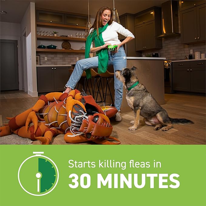 Capstar(nitenpyram) for Dogs Fast-Acting Oral Flea Treatment for Dogs Over 25 lbs, Vet-Recommended Medication Tablets Start Killing in 30 Minutes, 60 Doses