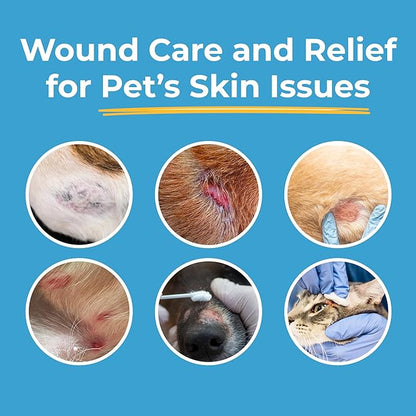 Silverquine Dog Wound Care Gel - Hot Spot Gel Solution for Dogs and Cats - Safe If Licked, Odorless Silver Hydrogel Ointment for Pets Cuts, Burns, Scratches, Sores and Skin Concerns - 1.5 Oz