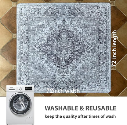 nunubaby Washable Pee Pads for Dogs, Stylish, Non-Slip and Leak-Proof Pee Pads. Reusable Potty Pads for Dogs for Crates and Floors.(Gray/Geo, 72" x72" )