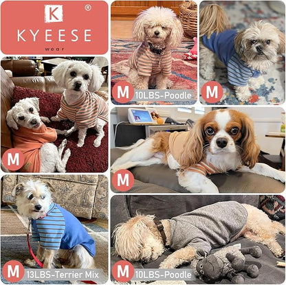 KYEESE 3Pack Dog Sweater, Soft Puppy Sweatshirt Stretchy Pullover Dog Sweater for Small Dogs Girl Boy, Lightweight Fleece Cat Shirt Pet Clothes with Sleeves, M