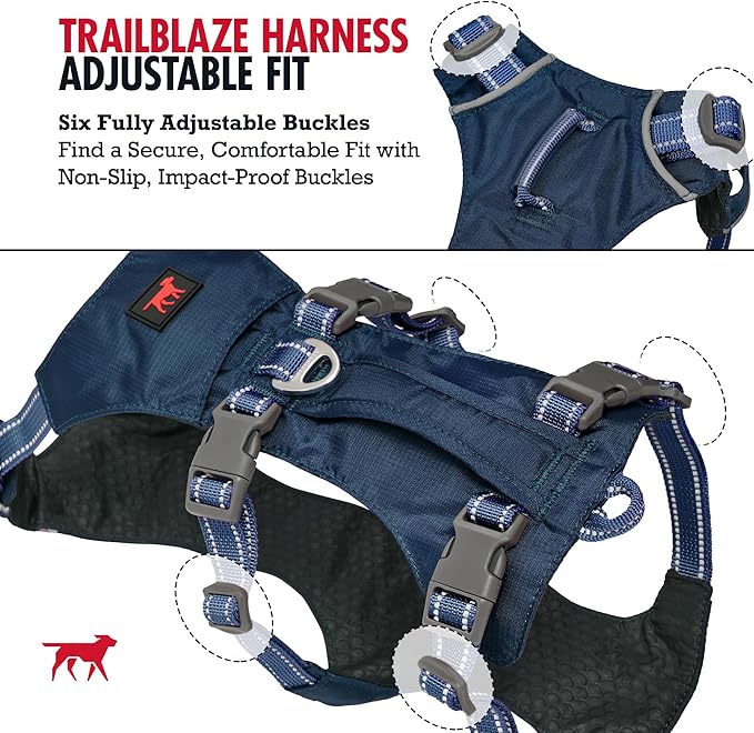 Tuff Pupper Escape Proof Dog Harness for Medium Dogs | No Pull Lightweight Adjustable Harness | No Escape Multifunctional Outdoor Pet Gear | Strong Durable Breathable | Secure Comfortable Fit