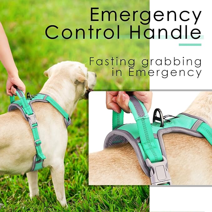 ThinkPet No Pull Harness Breathable Sport Vest with Handle-Dog Harnesses Reflective Adjustable for Medium Large Dogs