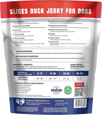 Dog Treats Duck Jerky 1.5 LB – Dog Food & High Protein Chews for Large, Medium & Small Breeds – Natural Healthy Training Strips & Snacks – Human Grade Real Meat – Grain Free, Rawhide Free, Bulk Pack