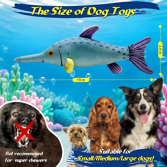 Fuufome Large Squeaky Dog Toys :Plush Soft Dog Chew Toys - Tug of War for Large,Small, Medium,Puppy Breeds-Puppy Toys to Keep Them Busy