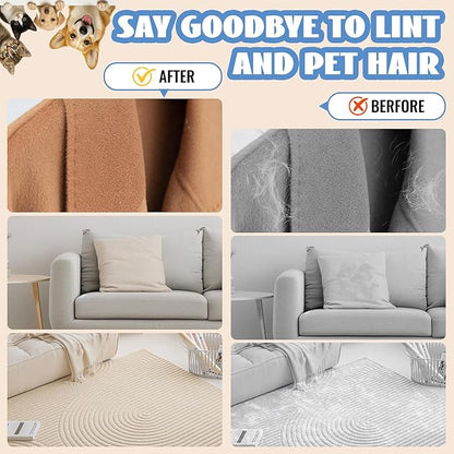 2 PCS Pet Hair Removal Glove for Dogs and Cats Reusable Newly Upgraded Five-Finger Electrostatic Pet Cat Dog Hair Remover Non-Slip Dog Hair Remover Tool for Couch, Clothing, Car Seat,Carpet