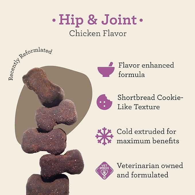 Dr. Joseph's VetPro Complete Dog Hip & Joint Supplement for Arthritis Pain Relief – High-Strength Glucosamine & Chondroitin Chews for Senior Dogs – Vet Formulated Daily Treats, Chicken Flavor, 60 Ct