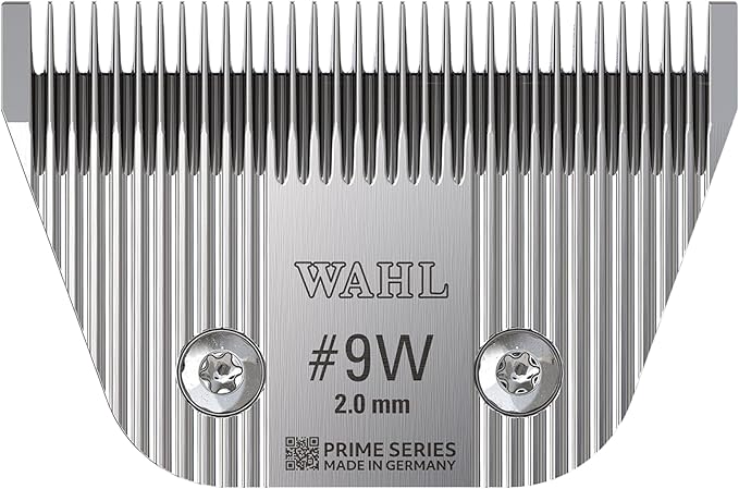 Wahl Pro Animal Wide Prime Series Blades - Professional Fine Tooth Pet Clipper for Horse, Cat & Dog Grooming - Made from High-Carbon Steel - #9W, 2.0mm