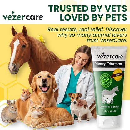 Resin & Honey Wound Care Ointment – Dog Paw Balm – Natural Alternative to Manuka Honey for Hot Spots, Itchy Skin & Cuts. Dogs, Horses, Cat Paw Ointment Safe to Lick & Steroid-Free 1.7oz