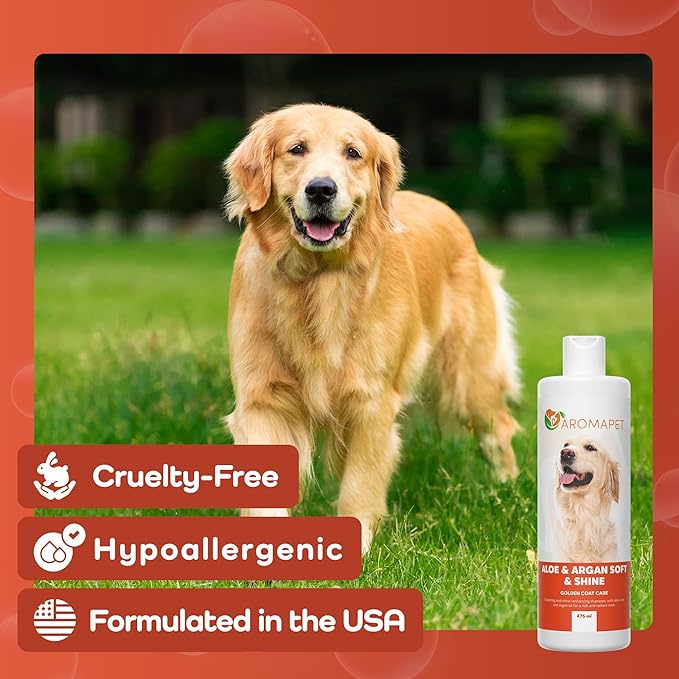 Sensitive Care -Tangle-Free-Silky Shine Softening and detangling Shampoo, Delicate Coat Clean & Odor Control Shampoo – Advanced Shine Formula for Dogs (Golden Retriever, 16 Fluid Ounces)