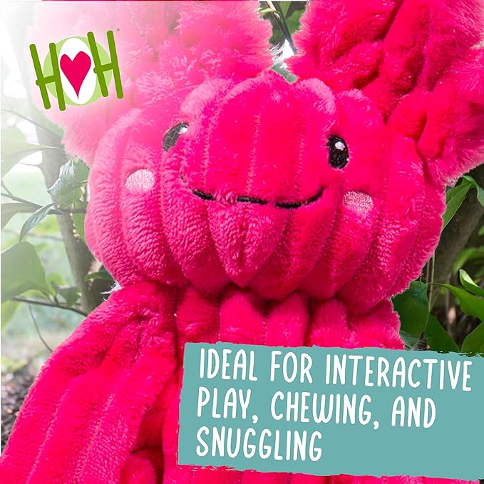 HuggleHounds X-Brace Squeaky Dog Toy - Interactive Dog Toys for Large Pets to Keep Them Busy, Pet Supplies, Soft & Cute Puppy Plush with Squeak, Tough Plushy - Gillie Axolotl, Large