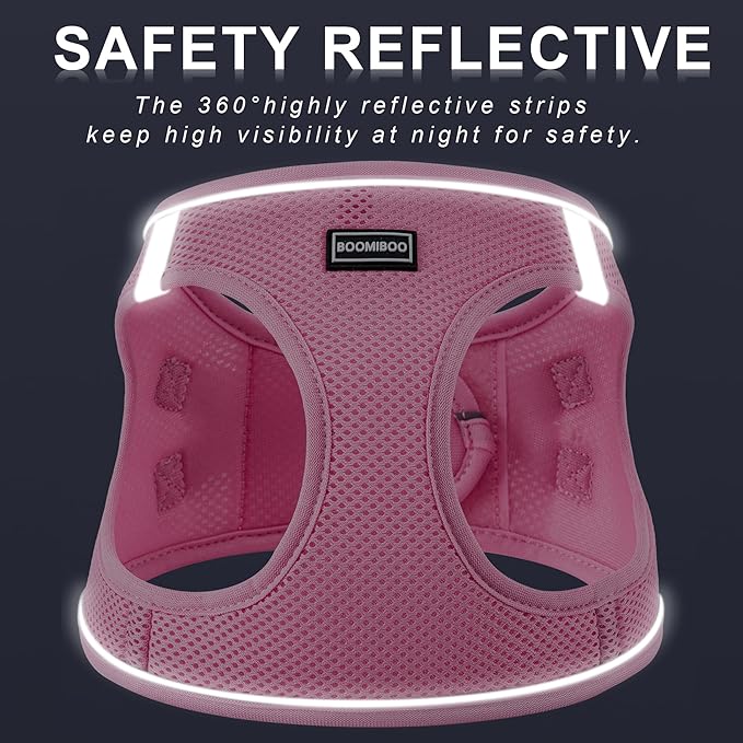 Dog Harness with Leash Set, No Pull Adjustable Reflective Step-in Puppy Pet Vest Harnesses for Small Medium Large Dogs and Cats,Forest Green M