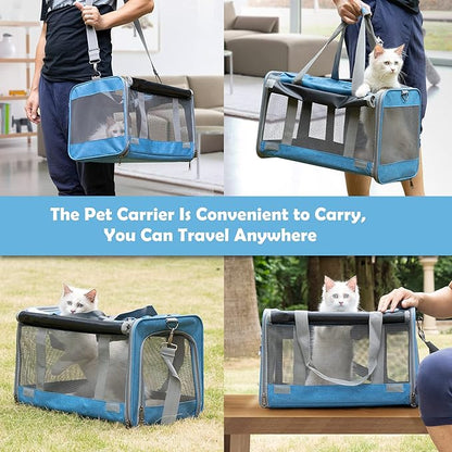 GAPZER Pet Carrier for Large and Medium Cats, Soft-Sided Pet Carrier for Big Medium Cats and Puppy, Dog Carriers Cat Carriers Pet Privacy Protection Travel Carriers