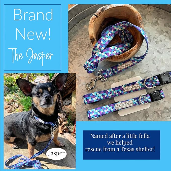 Lucky Love Dog - Adjustable Dog Collar with Easy Click Buckle for Large Dogs, Durable, & Comfortable for Male & Female Dogs, Pet Collar for Puppies & Adult Ones - Jasper, XL