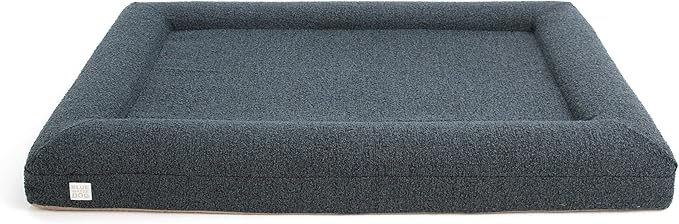 Bluewater Dog Luxury Boucle Orthopedic Memory Foam Dog Bed with Waterproof Liner and Machine Washable Cover with YKK Zippers (X-Large, 61" L x 44" W x 7" Th, Ocean Blue)