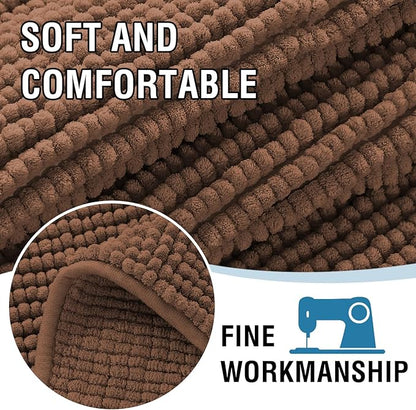 H.VERSAILTEX Plush Chenille Couch Cover for 3 Cushion Couch Anti Slip Washable Sofa Slipcovers Soft and Durable Furniture Protector for Dogs Cats Kids (27.5" x 71", Caramel)