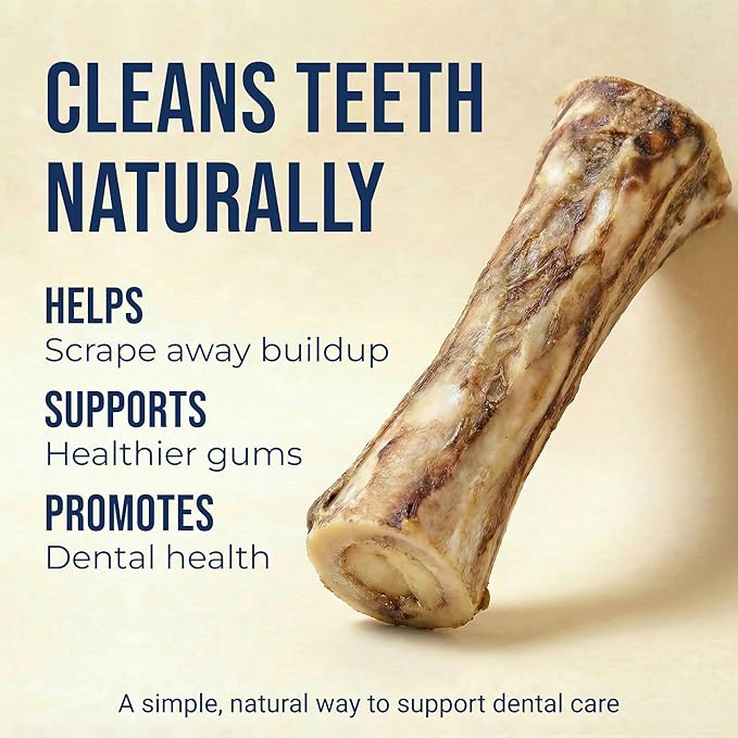 K9warehouse USA Marrow Bones for Dogs – All-Natural 5-6" Beef Bone Marrow Dog Treats – Long Lasting Bones for Aggressive Chewers – High-Protein Chews for Small, Medium, Large & Extra Large Breeds