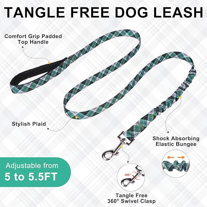 BEAUTYZOO No Pull Small Dog Harness and Leash Set, Soft Puppy Vest Harness with Handle Escape Proof & Easy Walk, Lightweight Dog Winter Harness Chest Adjustable for Girl Boy Dogs Max 7 lbs, Green XXS