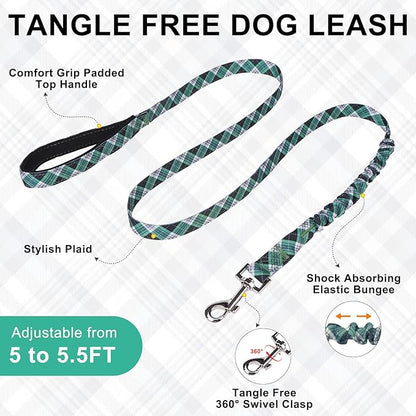 BEAUTYZOO No Pull Small Dog Harness and Leash Set, Soft Puppy Vest Harness with Handle Escape Proof & Easy Walk, Lightweight Dog Winter Harness Chest Adjustable for Girl Boy Dogs Max 7 lbs, Green XXS