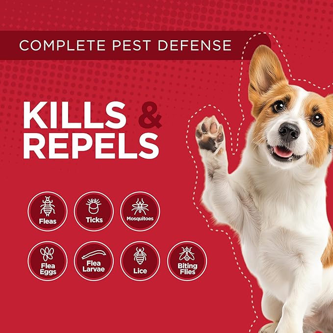 TevraPet Activate II Flea and Tick Prevention for Dogs | 4 Count | Large Dogs 21-55 lbs | Topical Drops | 4 Months Flea Treatment