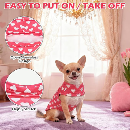EXPAWLORER Soft Cat Sweater - Sweaters for Cats Only Warm Kitten Clothes, Fall and Winter Pet Coat Pullover Design, Fleece Sweatshirt Clothing Also for Puppy Small Dogs, Pink Heart L
