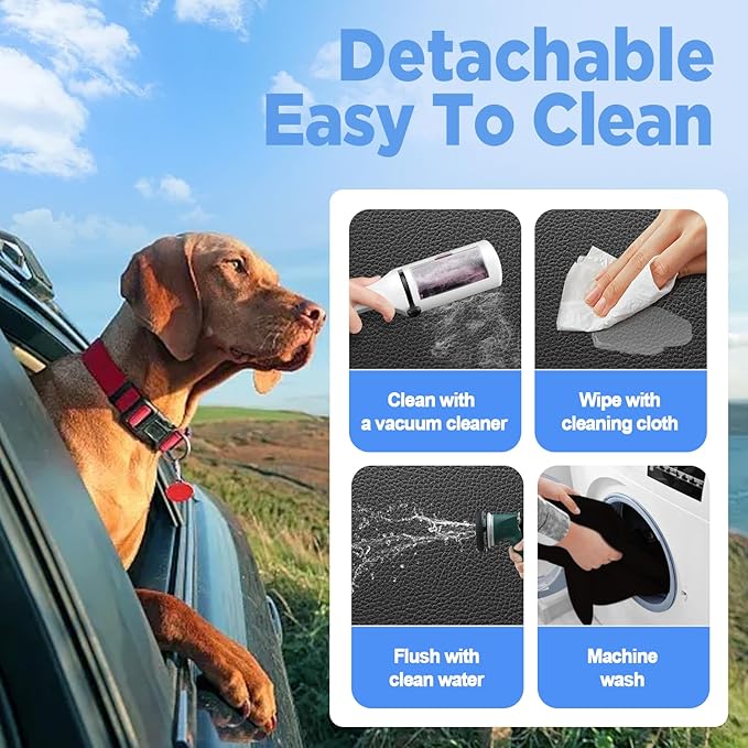 MYJAQI Back Seat Extender for Dogs, Waterproof Dog Car Seat Cover for Back Seat with Hard Bottom, 2026 Upgraded Material, Anti Scratch, Safer, Easy to Use and Clean, Holds 400lbs