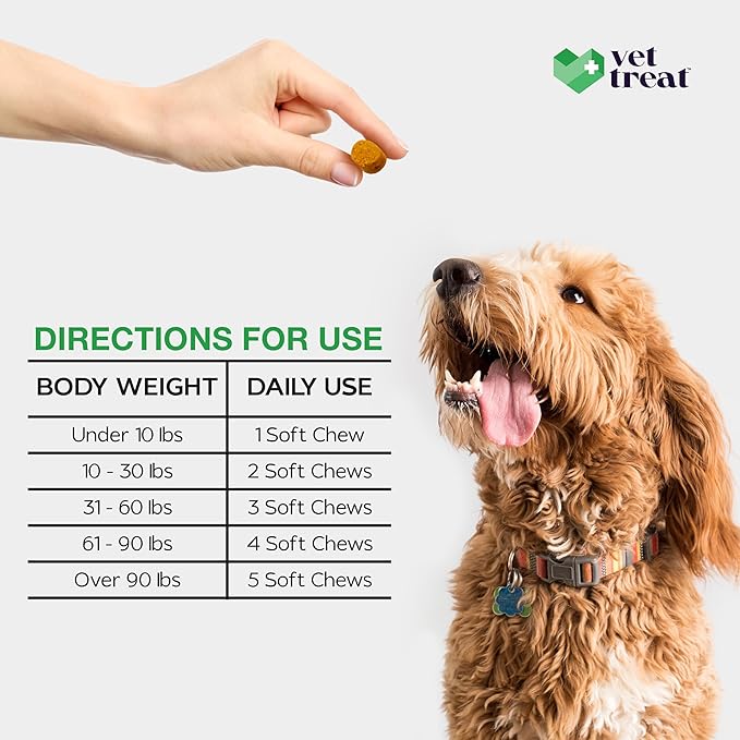 Vet Treat Dog Allergy Relief Chews - 170 Dog Allergy Chews - Itch Relief for Dogs - Anti Itch for Dogs - Dry & Itchy Skin - Allergies & Immune Support Supplement, Omega 3 Fish Oil, Colostrum - USA