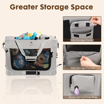 PEGIC Extra Large Cat Carrier for 2 Cats, Portable Soft Sided Large Pet Carrier for Traveling, Indoor and Outdoor Uses, 24"×16"×16"