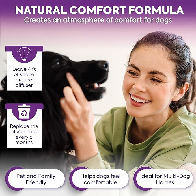 TopSum Calming Diffuser for Dog: 4 Pack Dog Pheromones Calming Refills for Stress, Barking, Chewing, Pee Accidents & Separation Behaviors