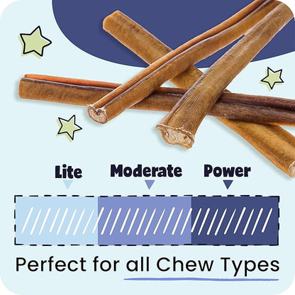 Pawstruck All-Natural 7" Bully Sticks for Dogs - Long Lasting, Rawhide-Free, Low Odor & Grain-Free Dental Chew Treat - Healthy Single Ingredient, 100% Real Beef - 1 lb Bag