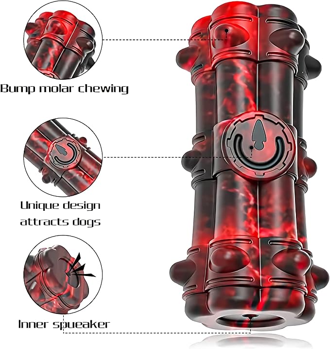 Homipooty Indestructible Chew Toy for Aggressive Large Medium Breed Dogs - Squeaky, Interactive, Tough Durable Toothbrush for Dog Birthday