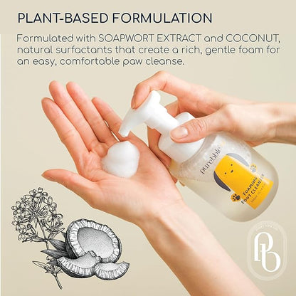 Pet Foaming Foot Paw Cleanser | Designed for All Types of Paw Washers | Dog Cleaning Supplies | Nourishing, Softening, Calming, Itch Reducing for Dog Paws | 300ml / 10.14 fl oz