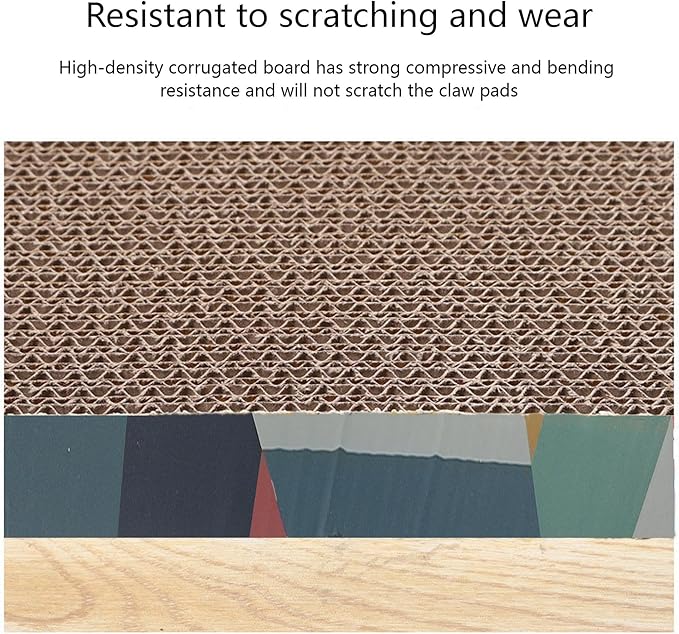 Cat Scratch Board, 4 Pack Corrugated cat Scratch pad, pet cat Toys, Reversible cat Scratch Toys Bone Type Durable Cat Scratching Board Reversible with Catnip for Furniture Protection