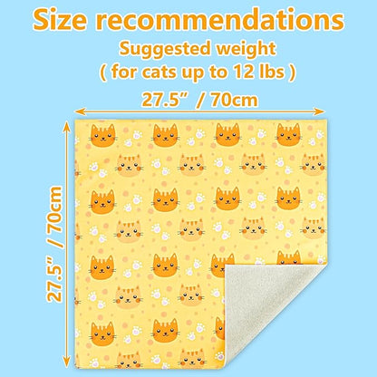 INKNOTE 27.5 Inch Cat Grooming wrap Velcro Fabric for Cats Cat wrap for Cutting Nails Pet Grooming Adhesive Restraint Cloth for Calming Anti-Runaway Scratch Bitten Multifunctional Supplies
