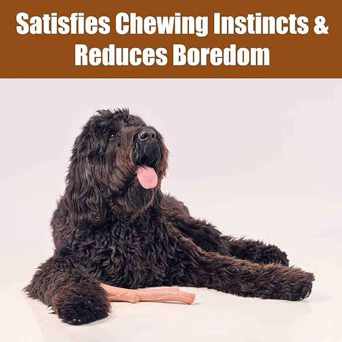 SPOT Bam-Bones Plus Branch -Bamboo Fiber & Nylon, Durable Long Lasting Dog Chew for Aggressive Chewers – Great Toy for Adult Dogs & Teething Puppies Under 90lbs, Non-Splintering, 9.5in, Beef Flavor