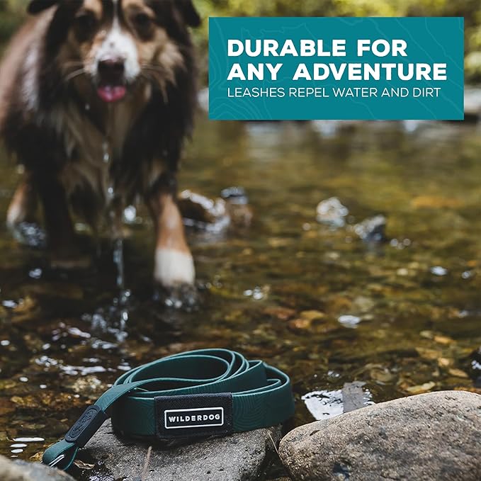 Wilderdog Waterproof Dog Leash - Repels Water & Dirt - Cedar