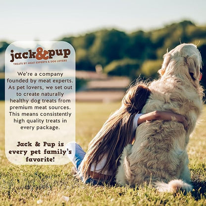 Jack&Pup 6 Inch Bully Sticks for Dogs (20 Pack) Extra Thick Dog Chews Long Lasting, Single Ingredient, 100% Beef Bully Sticks for Large Dogs and Medium Dogs
