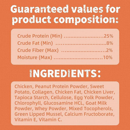 Just Try 16 OZ Collagen Cat Treats Healthy Cat Snacks Training Biscuits Skin Elasticity & Joint Health for Cats